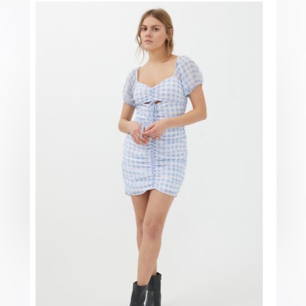 Urban Outfitters Minnie Tie Front Mini Dress S